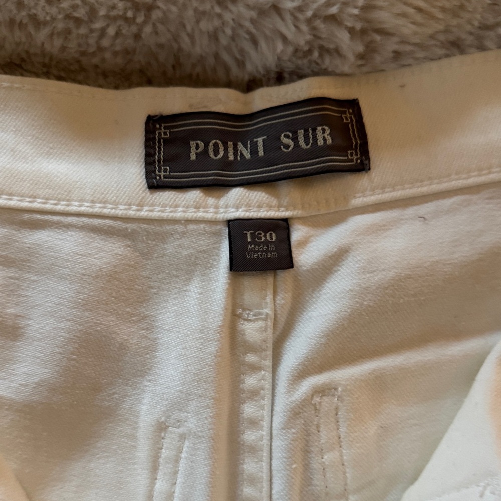 J Crew Point Sur Cream Pants with Front Pockets - Picture 2 of 4